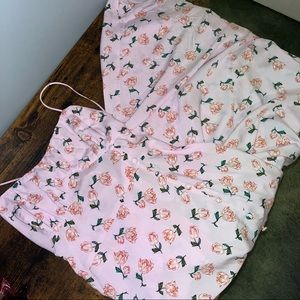 Zara Floral Midi Corset Dress